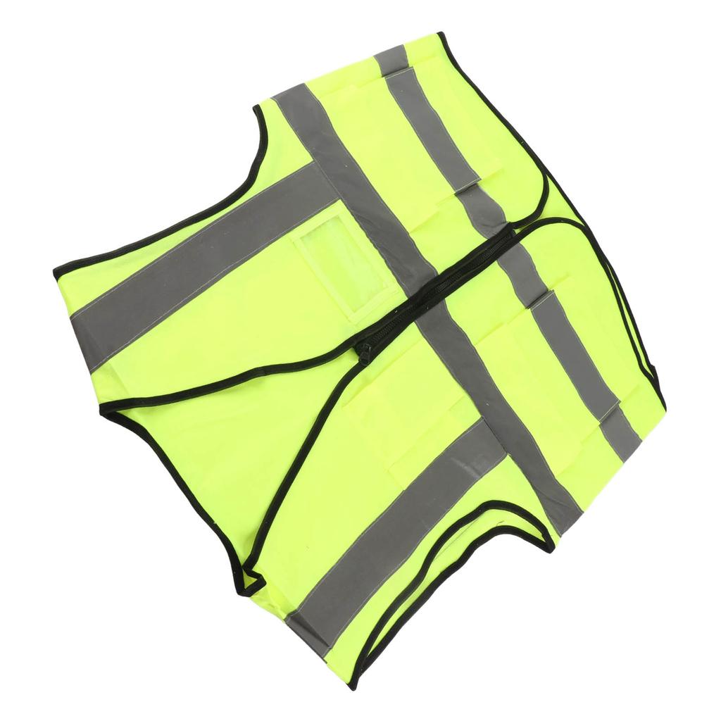 Reflective Safety Vests Practical High Visibility Vest with Multi Pockets and Zipper for
