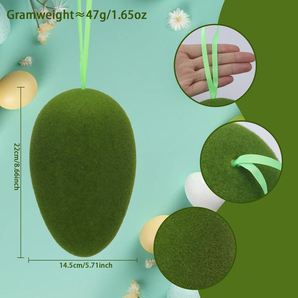 Флокированное пасхальное украшение - Игрушки и праздничный декор, идеально в качестве детского подарка или украшения для дома, чтобы создать праздничную атмосферу