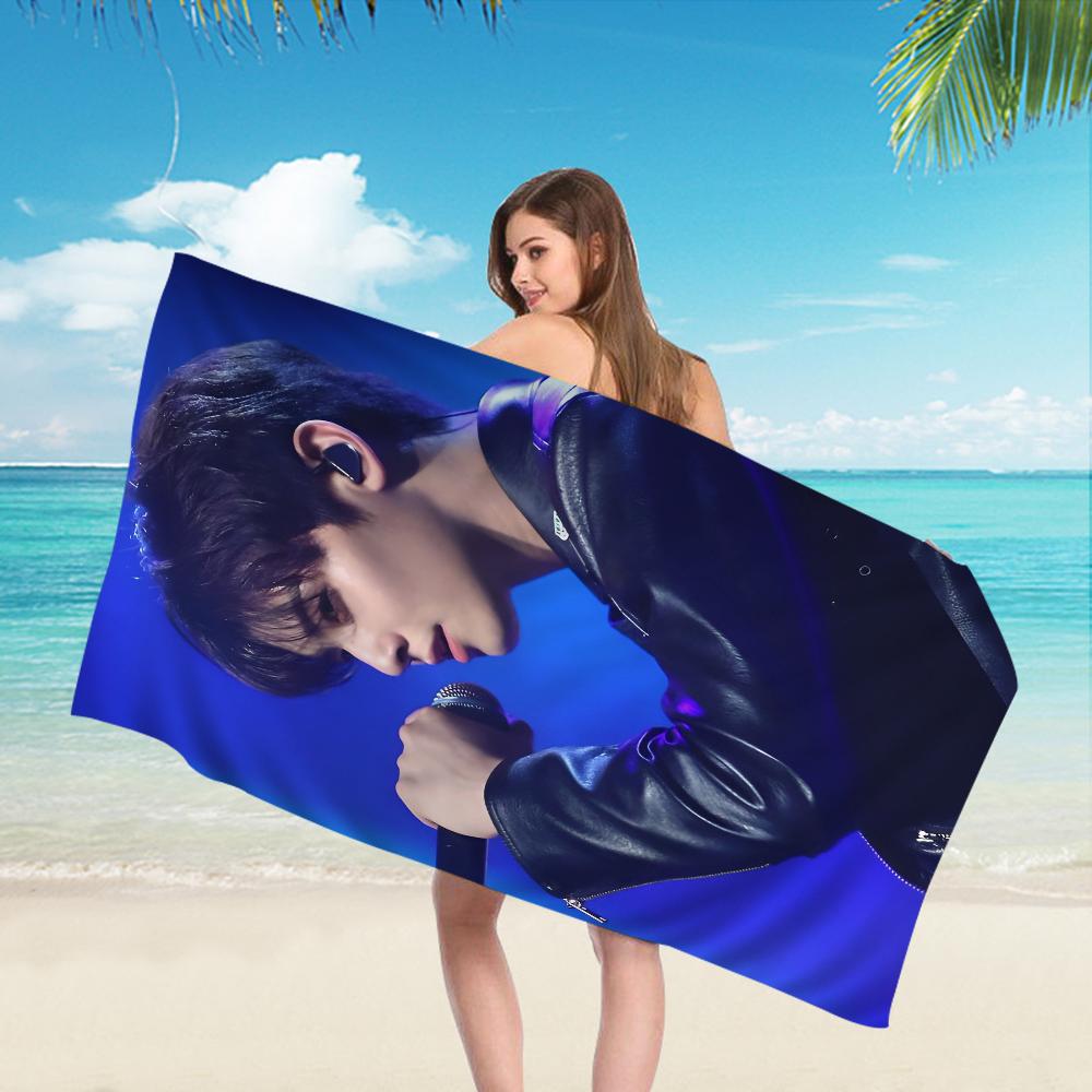 Korea Cha Eun Woo Towel Microfiber Beach Towel Absorbent Quick dry Soft Yoga Swimming Resort Mountain Climbing Towel