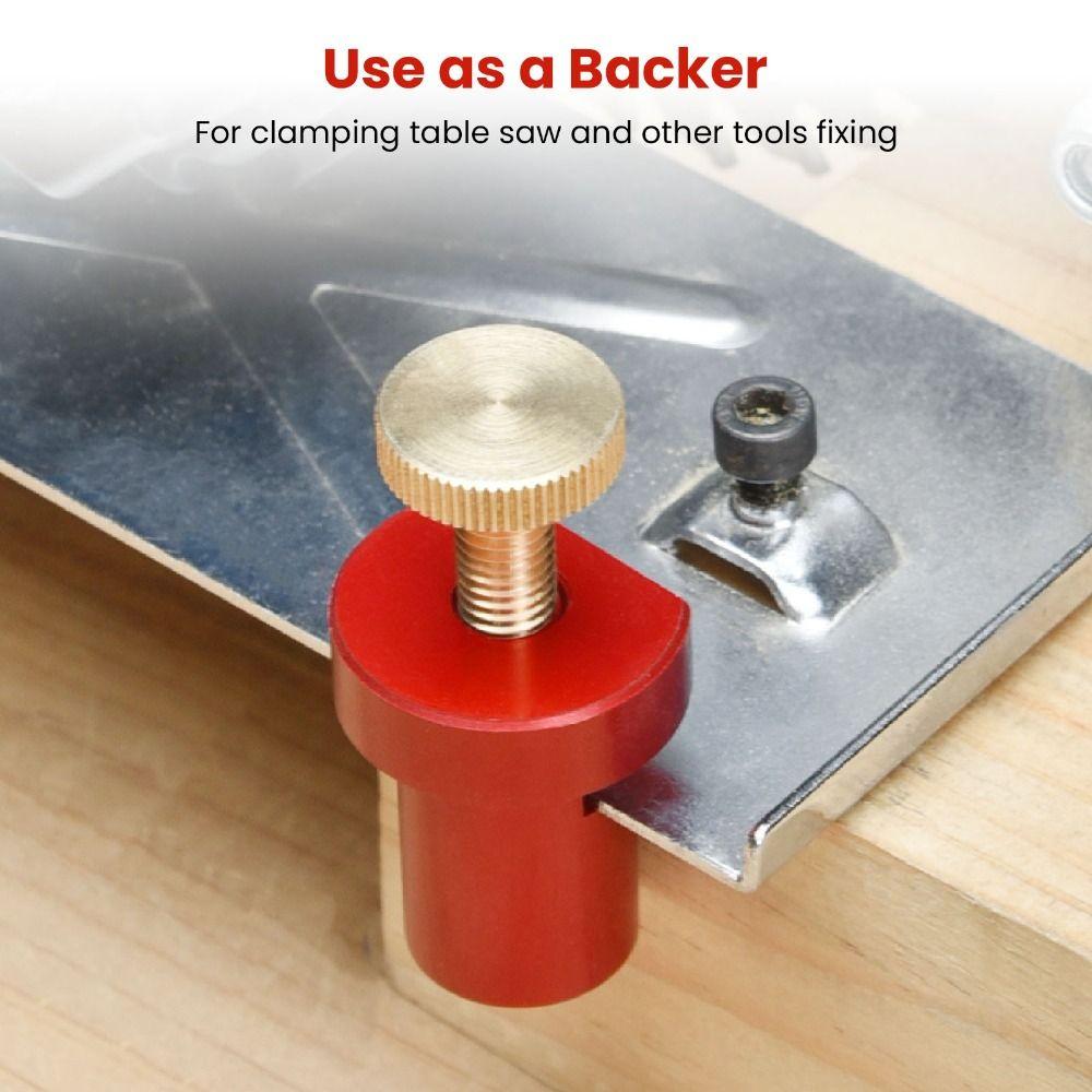 2 PCS Aluminum Alloy MFT Stops 3/4-Inch Auxiliary Clamp Workbench Accessories  for Woodworking