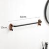40cm-60cm Wood Bathroom Towel Rack Black/White Aluminum Towel Holder Wall Hanging Multi Pole Triple Towel Bar With Hook