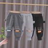 "2024 Kids' Cute Cartoon Cotton Velvet Winter Sports Pants"