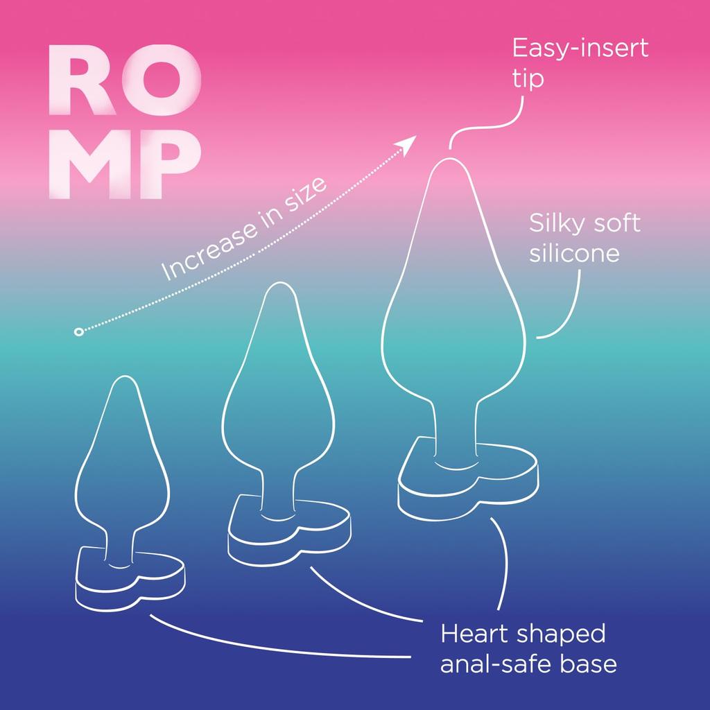 ROMP Luster Набор анальных пробок силиконовый набор анальных пробок Анальные игрушки для начинающих Стартовый набор для анальной игры 3 штуки