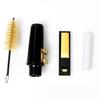 Alto Sax Saxophone Mouthpiece with Cap Metal Buckle Reed Cork Grease Reed Case Cleaning Brush
