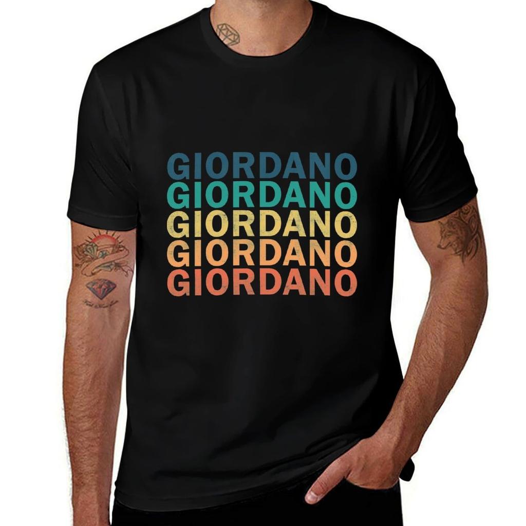 Футболка с именем Giordano - Giordano Винтажная Ретро Giordano Имя Подарочный Предмет Футболка футболка мужская графическая футболка Футболка