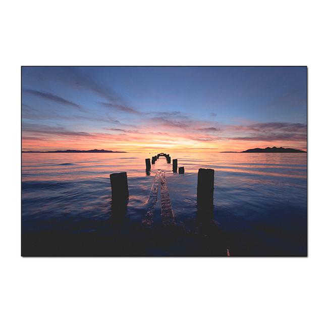 Восход солнца морской пейзаж пляж холст живопись современные постеры и принты Cuadros настенные художественные фотографии гостиная домашний декор без рамки без рамки