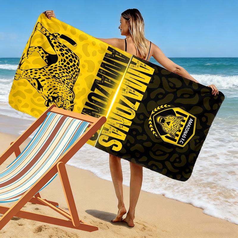 AMAZONAS FC Logo Print Beach Towel, Large Soft Quick Dry Towel for Beach Camping Swimming