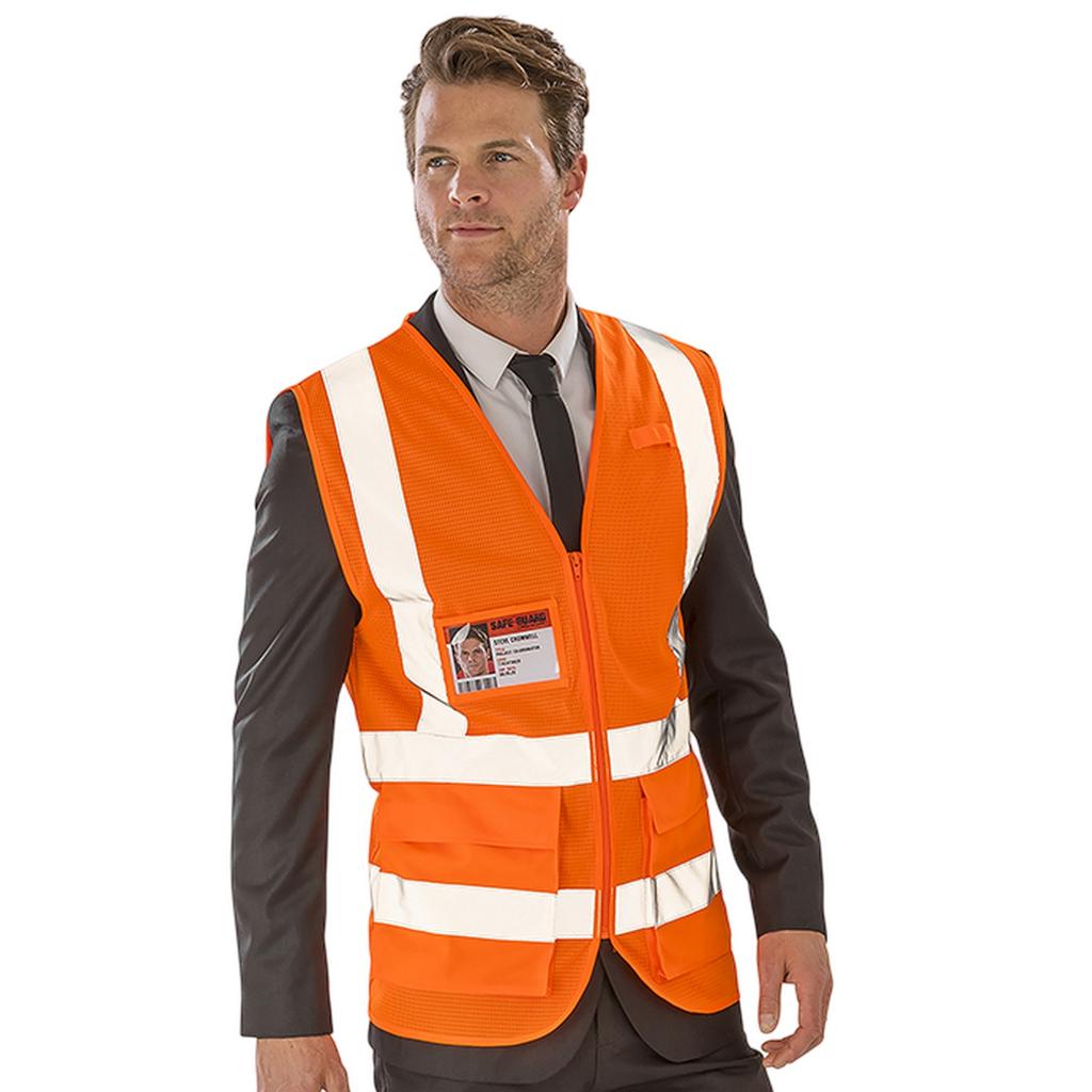 SAFE-GUARD by Result Unisex Adult Executive Cool Mesh Safety Hi-Vis Vest
