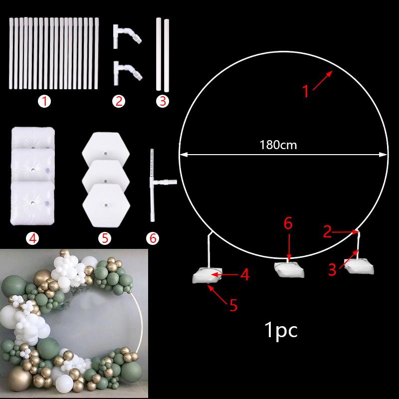 Plastic Round Balloon Arch Ring DIY Background Holder Circle Wreath Ballon Column Base Wedding Birthday Party Decor Baby Shower
