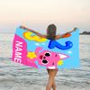 1pc Pinkfong Shark5 Beach Towel with Custom Name, Beach/Swimming/Bath/Picnic/Camping Towel, Suitable for Seaside Beaches