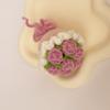 Sunflower Crochet Flower Rose Pendant Creative Artificial Flowers  Gift