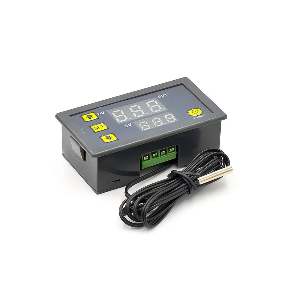 1 шт. W3230 Цифровой терморегулятор DC 12V/24V/AC100-220V, светодиодный дисплей, термостат с переключателем нагрева/охлаждения, датчик NTC