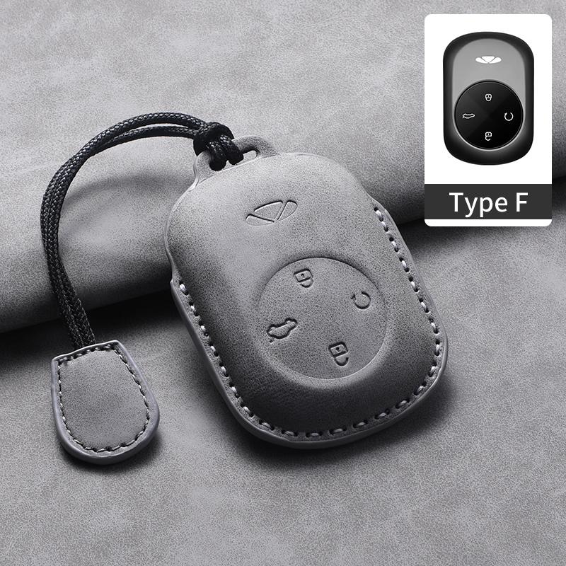 Для Chery Fulwin T9 2025 Кожаный чехол-сумка для ключей автомобиля Кошелек Держатель Чехол для ключей Брелоки Автоаксессуары Веревка для ключей Брелок