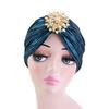 Headscarf Hat with Fancy Pleats Rhinestones Retro Style Women Turban Hat 20s 30s Vintage Headpiece Hair Accessories