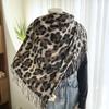Leopard Print Women's Scarf Winter New Soft and Warm Imitation Cashmere Printing Fringed Scarf Dual-purpose Shawl