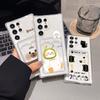 Силиконовый чехол-держатель для карточек Cat для Samsung A06 A05s A05 S24 Ultra S23 Plus S22 S21 S20 FE A10s A10 A04 A03s A04E A03 Funda Cover
