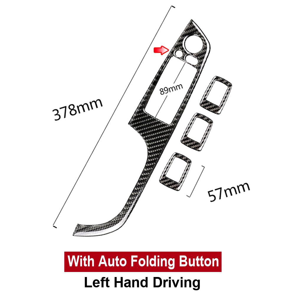 For BMW 3 Series E90 2005 2006 2007 2008 2009 2010 2011 2012 Real Carbon Fiber Car Interior Window Lift Switch Button Cover