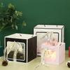 Portable Gift Bag Cookie Box with Window Shopping Bag Scarf Gift Box Birthday Gift Bags Packaging Bag Cake Boxes Wedding Decor