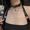Punk Style Goth Dark Skull Y2K Hottie Choker Necklace Collar Collarbone Chain Necklace Women'S Accessories