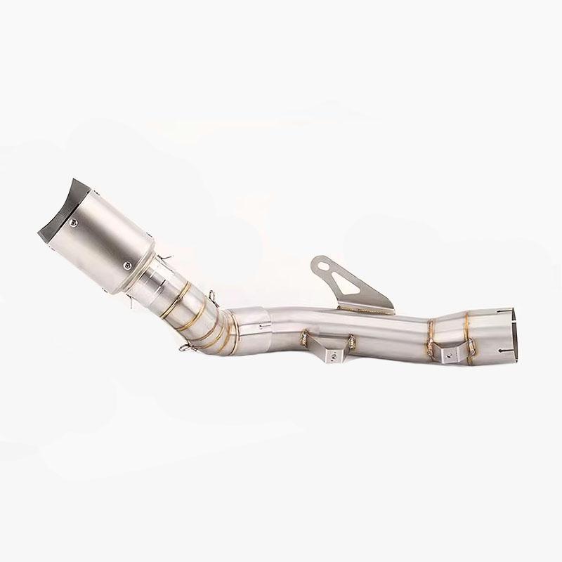 For Kawasaki Z900 2017-2025 Z 900 Escape 51MM Slip-On Motorcycle Exhaust System Middie Tail Link Pipe With Silvery Muffler Tips