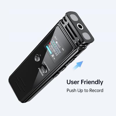 Цифровой диктофон 32 ГБ, активированное воспроизведение записи с микрофоном и динамиком, высокая скорость записи 1536 Кбит/с