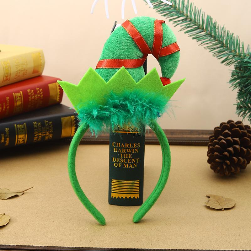 Креативная рождественская повязка на голову в виде эльфа, украшения для рождественской вечеринки, декоративные головные уборы для косплея