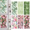 Matte Tropical Plants Flower Animal Window Glass Electrostatic Stickers Decorative Privacy Protection Film Glue Free Removable