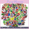 Яркие 50 шт. Мультяшные наклейки Super Mario Для детей Водонепроницаемые Игровые наклейки