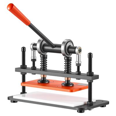 Leather Cutting Machine 260 X 150 Mm Embossing Plate Die Cutter, Hand Press Leather Embossing & Die Cutting, 1.5 T Pressure, 12 Mm Stroke, Dual Guide