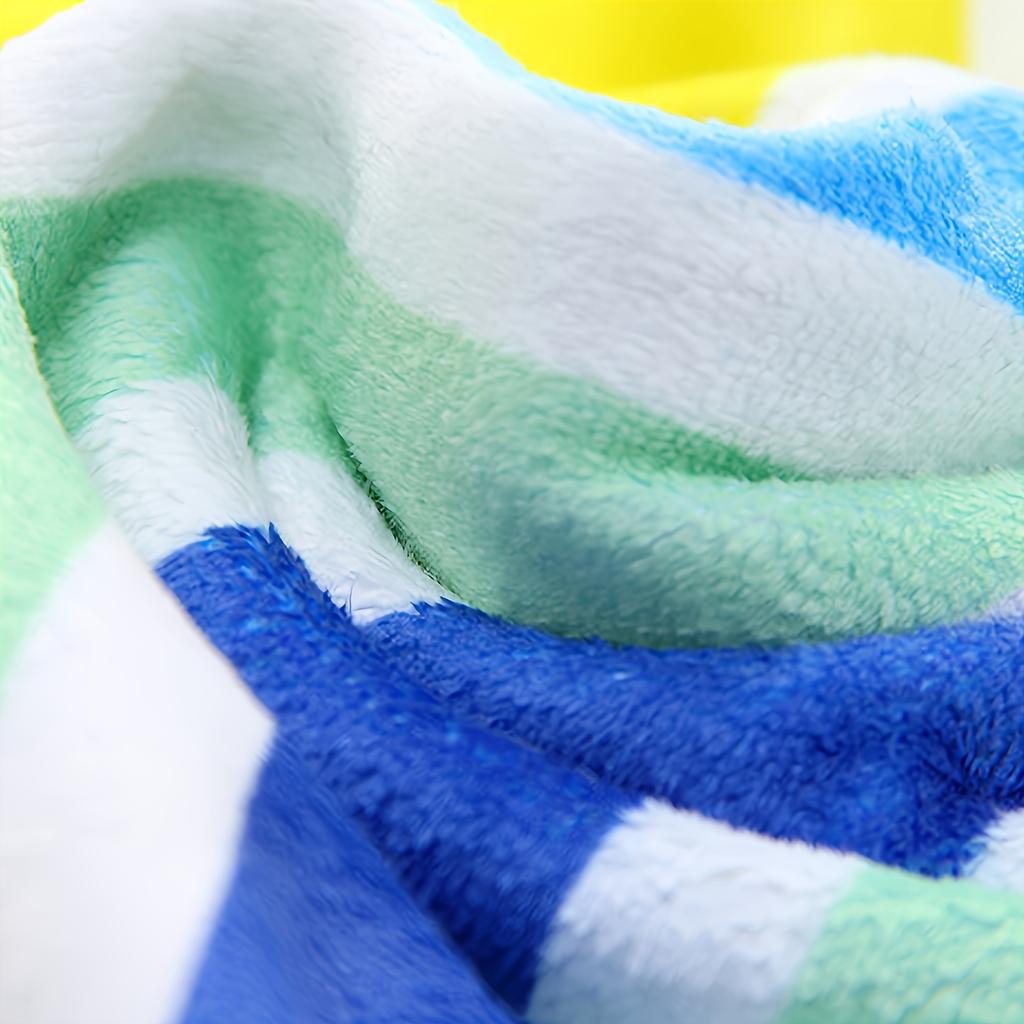 4pcs Striped Bath Towel Set, Polyester Towels For Bathroom, Quick Dry, Lightweight, Highly Absorbent, Soft Feel For Shower, Pool