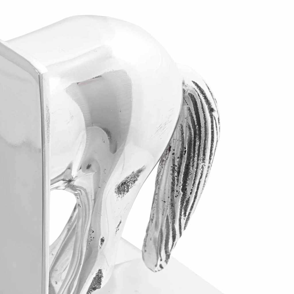 Bookends 2 pcs Silver 11 x 14 x 25 cm Aluminum