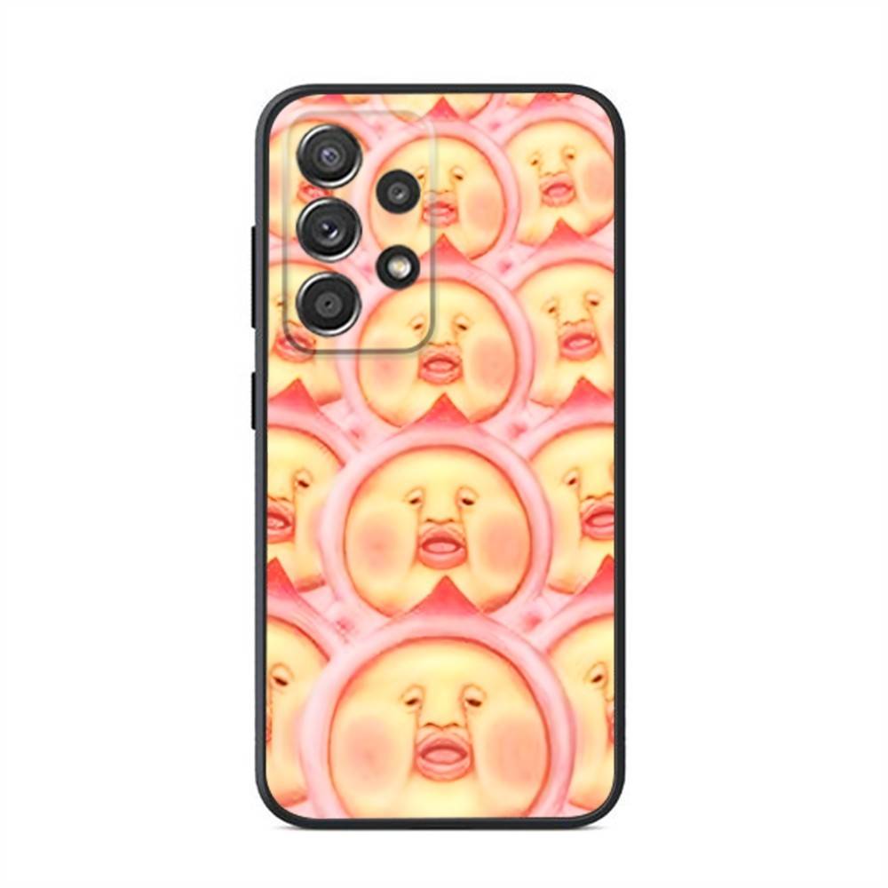 K-KOBITOS Милый аниме чехол для телефона Samsung S24,21,22,23,30,Ultra,20,Plus,Note,10,9,Черный мягкий силиконовый чехол