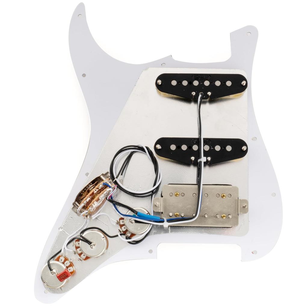 Musiclily Pro SE Pickguard with Alnico 5 Pickups and Super Switch for ST Stratocaster Electric Tortoiseshell Pattern ST-HSS-60SE Pre-wired 5-Way