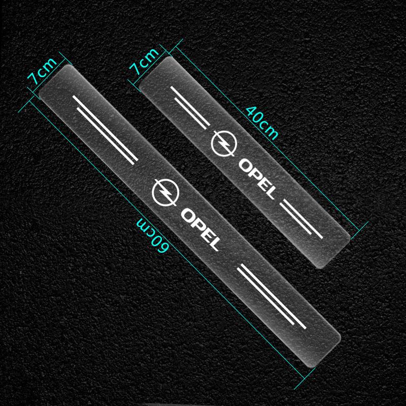 Car Threshold Protector Transparent Decorative Badge Sticker For Opel Astra j g Insignia Corsa d Vectra c Zafira a Auto Gadgets