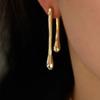 Water Droplets Long Pendant Earrings Gold/Silver Vintage Exaggerated  Earrings  Women