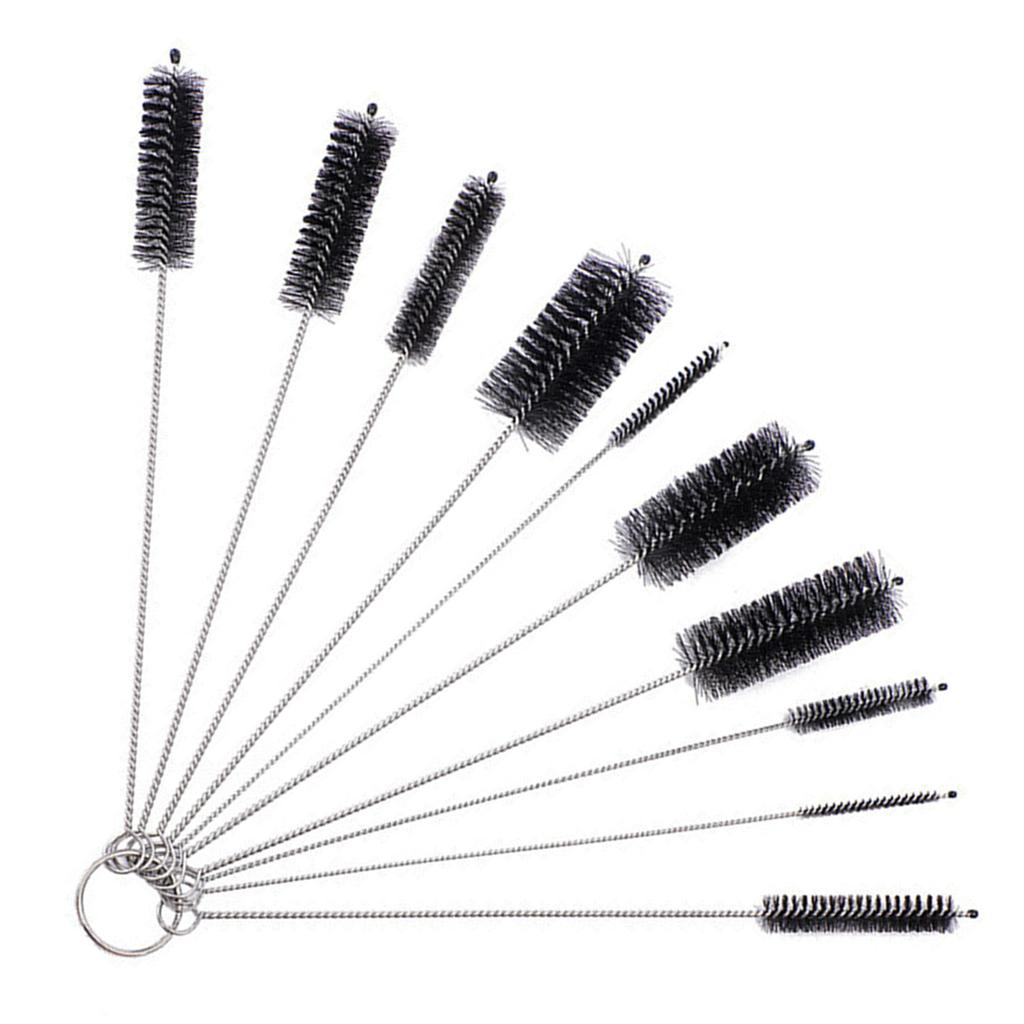 10Pcs Nylon Straw Brush Set For Baby Bottle Test Tube Cleaning