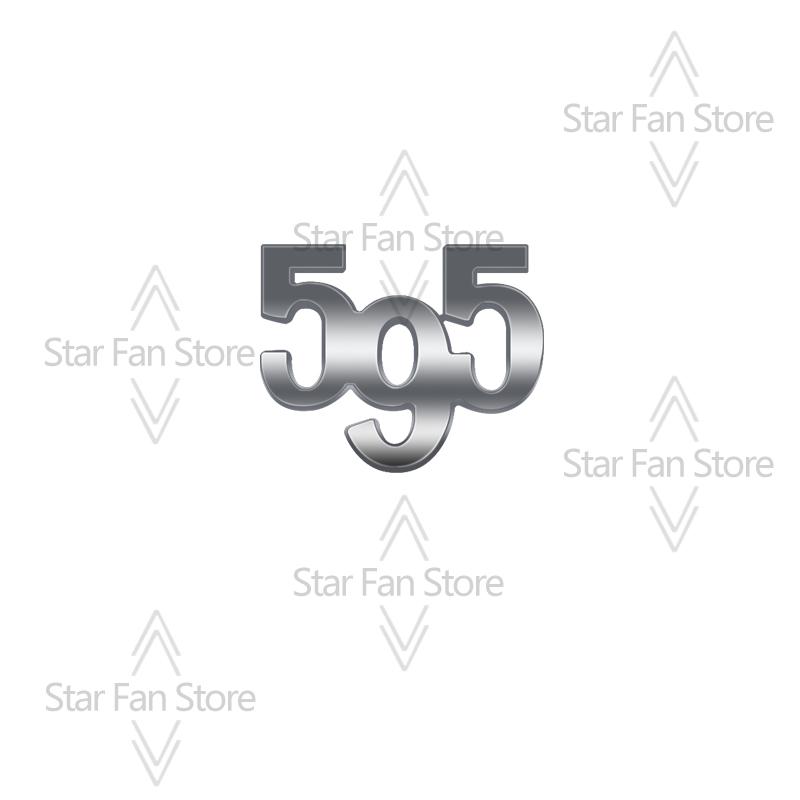 Metal Competizione Turismo 595 Badge 3D Stickers Car Trunk Body Emblem Decal Styling For Fiat Punto Abarth 500 Panda Bravo Stilo