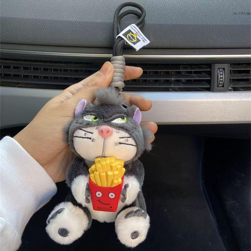 Angel & Devil Cat Plush Keychain Ornament