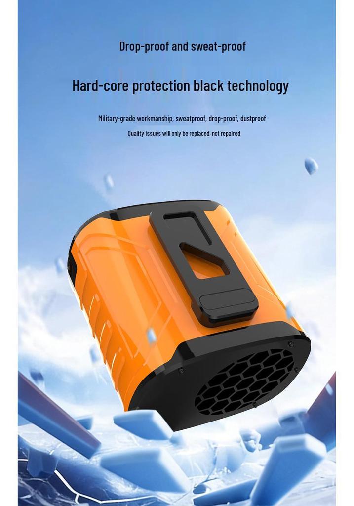 Portable High-Speed Waist Fan with Clip & Digital Display, Long Battery Life, Lighting, & Neck Hanging Option