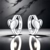CYCUFF S925 Sterling Silver Basic Heart-shaped Earrings Hoop Earrings Women Jewelry Original Trendy Anniversary Gifts