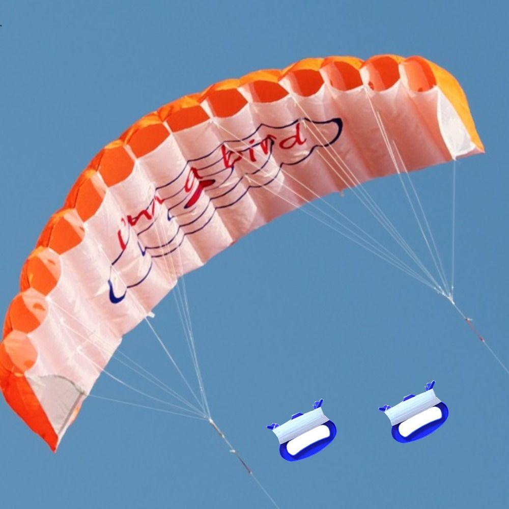 Двойной стропный кайт для трюков, мягкий спортивный пляжный кайт, профессиональный 1,4 м, парашютный кайт для сада