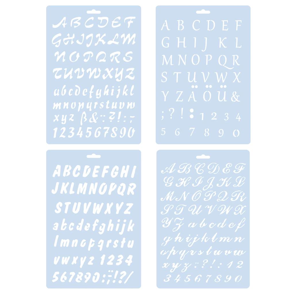 4 шт./лот буквы алфавита формата А4 DIY ремесло наслоение трафареты живопись скрапбукинг штамповка тиснение альбом шаблон карты