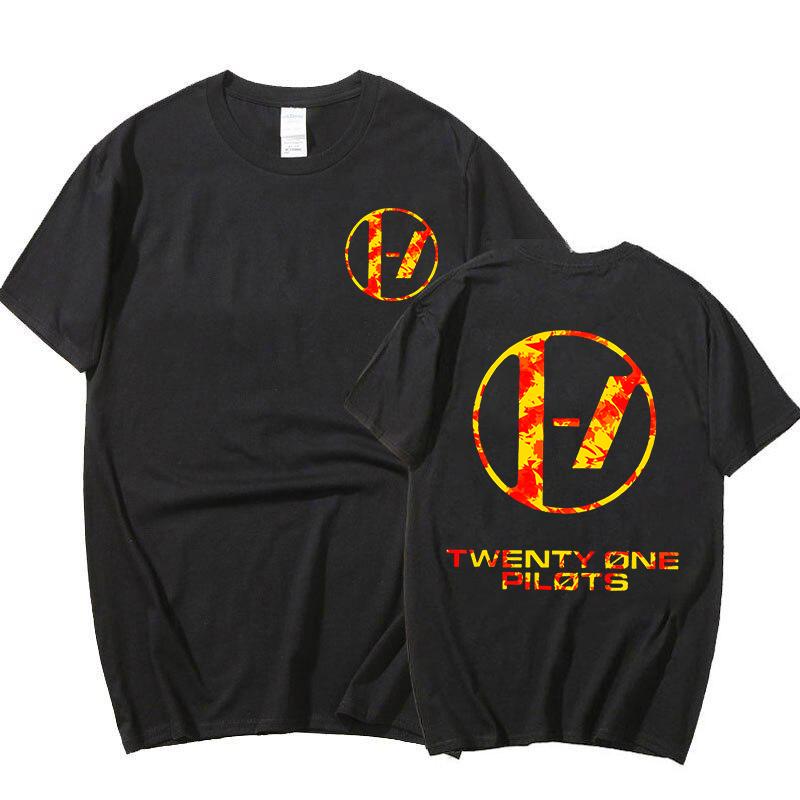 ГОРЯЧИЕ Футболки с принтом Twenty One Pilots Женские Мужские Футболки с коротким рукавом Летние Футболки с круглым вырезом Повседневные Смешные Хип-хоп Топы Футболки