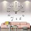 Large 3D Wall Clock Mirror Wall Stickers Creative DIY Wall Clocks Removable Art Decal Home Decor Living Room Quartz Needle