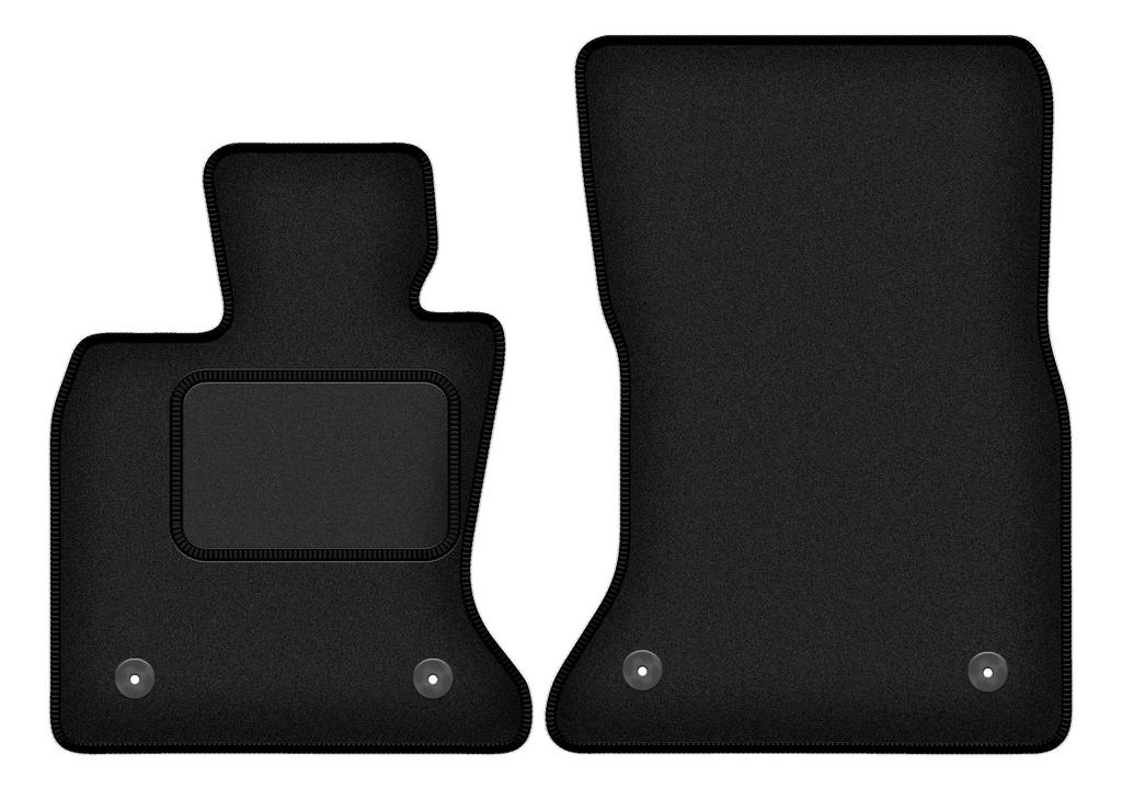 Black front floor mats for: BMW GT F07 xDrive GT (2009-2017)