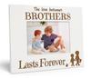 Engraved Table Top Photo Frame Wooden The Love Between Brothers Last Forever Quotes White Picture Frame