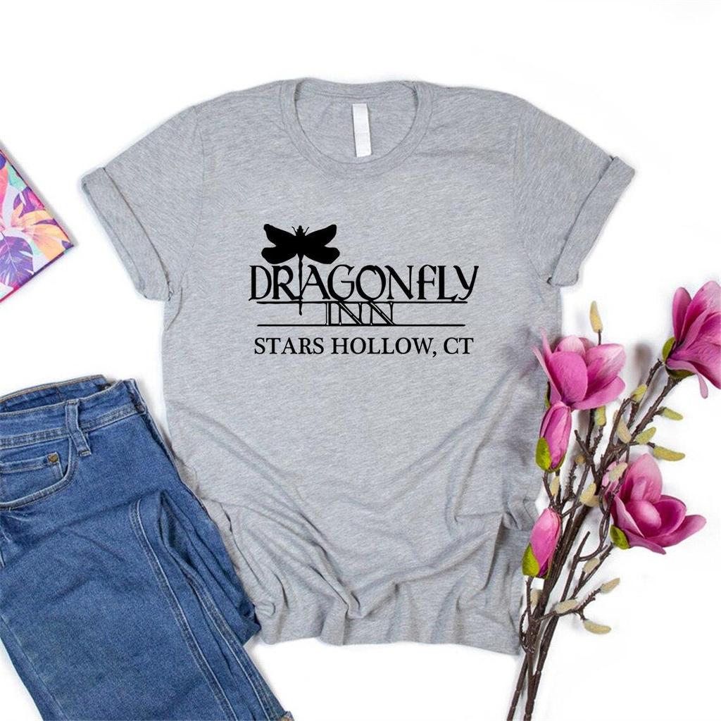 Футболка Dragonfly Inn Футболка в стиле сериала «Девочки Гилмор» Футболка с коротким рукавом и принтом в виде звезд