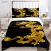 Fashion Dragon and Tiger Battle All Season Duvet Cover Bedding Sets Soft Quilt Cover and Pillowcases Single/Double/Queen/King