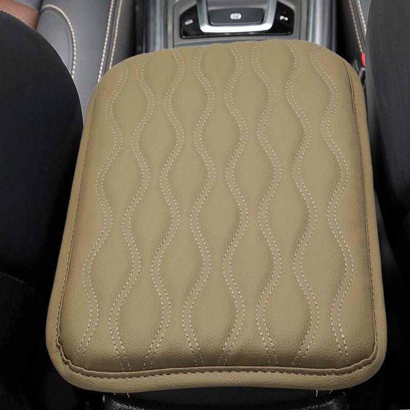 Waterproof PU Leather Car Armrest Mat Universal Interior Auto Armrests Storage Box Cover Pad Dust-proof Armrest Protector