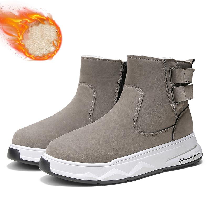 Зимние мужские толстые и мягкие теплые и модные хлопковые ботинки с высоким верхом на толстой подошве зимние ботинки повседневная хлопковая обувь